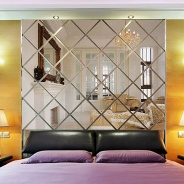 Wall Mirror Sticker Diamond 790x790 Download HD Wallpaper   1 18465 Diamond Shape Mirror Wall 