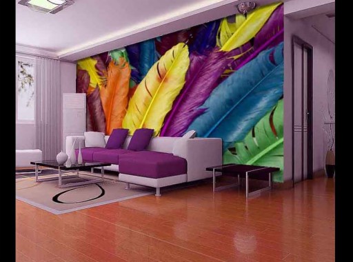 Living Room 3d Wall Design Painting - 630x472 - Download HD Wallpaper