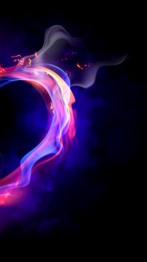 Heart Iphone Wallpaper s Abstract Burning Fire Glowing Blue And Purple Fire Heart 640x1136 Download Hd Wallpaper Wallpapertip