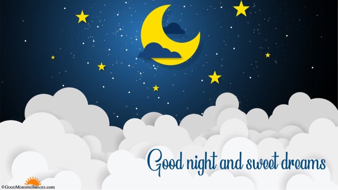 Good Night Moon With Stars Hd Background Wallpaper - Sleep And Wake Up ...