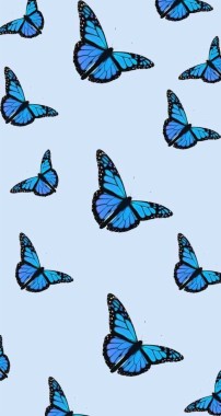 Blue Butterfly Wallpaper Aesthetic 571x1072 Download Hd Wallpaper Wallpapertip