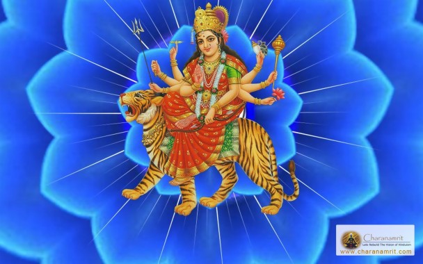 Maa Durga Poster Background 1280x720 Download Hd Wallpaper Wallpapertip