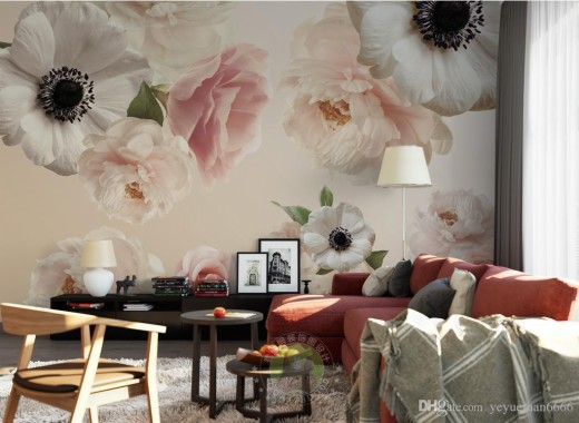 Wallpaper 3d Mural For Living Room Beautiful Romantic - Romantic ...