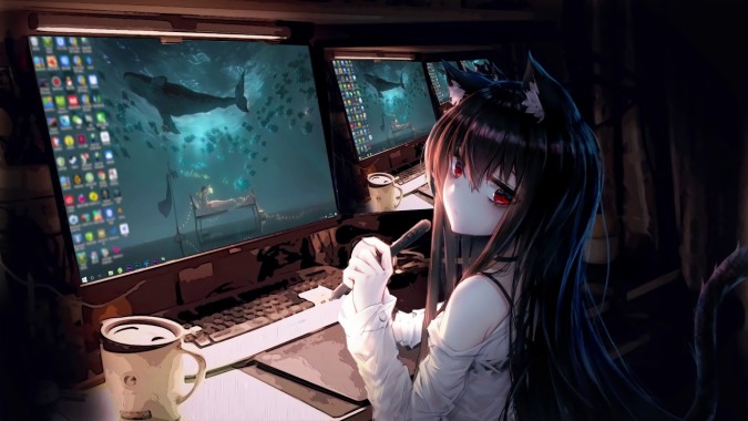 Anime Gamer Girl Wallpaper 4k - 1280x720 - Download HD Wallpaper