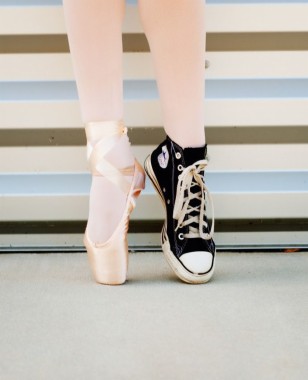 ballet shoes and converse