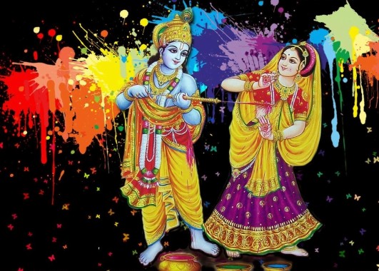 Radha Krishna Playing Holi Wallpaper Hd Free Download Radha Krishna Happy Holi 1024x732 Download Hd Wallpaper Wallpapertip