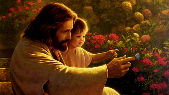 Jesus With Baby Girl - 1366x768 - Download HD Wallpaper - WallpaperTip