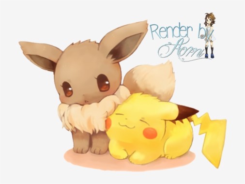 Natasha1830 Images A Chibi Eevee And Pikachu Hd Wallpaper Pikachu And Eevee Cute 820x615 Download Hd Wallpaper Wallpapertip