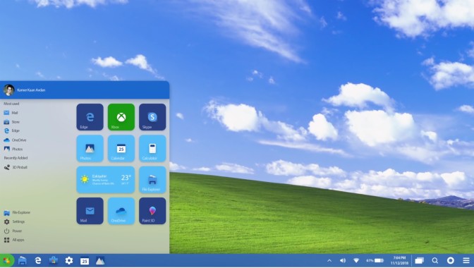 desktop computer with windows 11