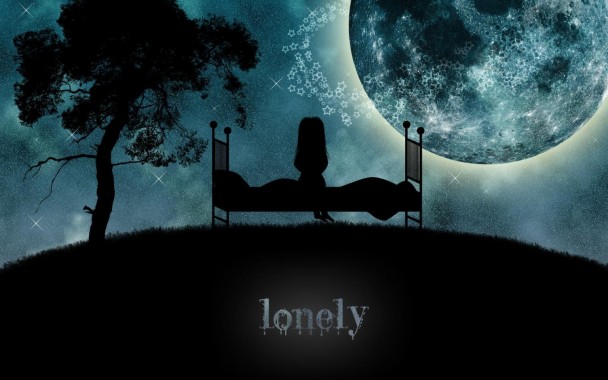 Lonely Mood Sad Alone Sadness Emotion People Loneliness Sad Alone Girl With Moon 1120x700 Download Hd Wallpaper Wallpapertip