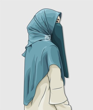 Kartun Wanita Muslimah Hitam Putih - 444X444 - Download Hd : Cartoon Muslimah Wallpaper Muslimah ...