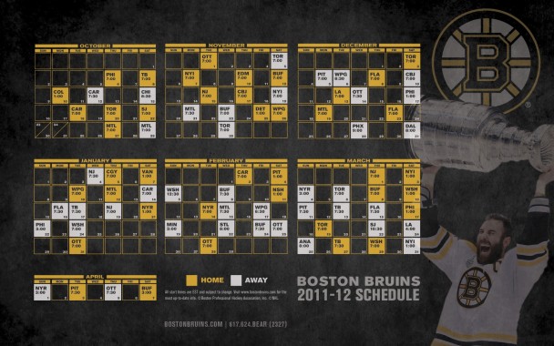 nhl boston schedule