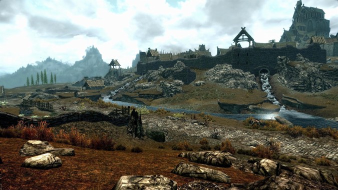 Skyrim Whiterun Landscape 19x1080 Download Hd Wallpaper Wallpapertip