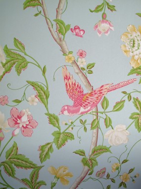 Laura Ashley Summer Palace Birds Pink And Duck Egg - Laura Ashley ...