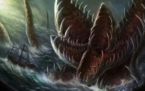 Poseidon Vs The Kraken - 1920x1080 - Download HD Wallpaper - WallpaperTip