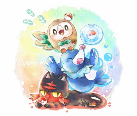 Cute Pokemon Sun And Moon Starters 1024x868 Download Hd Wallpaper Wallpapertip