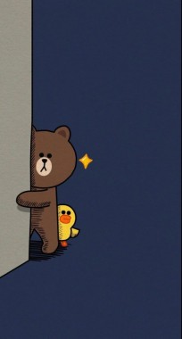 Line Bear Wallpaper - 600x1123 - Download HD Wallpaper - WallpaperTip