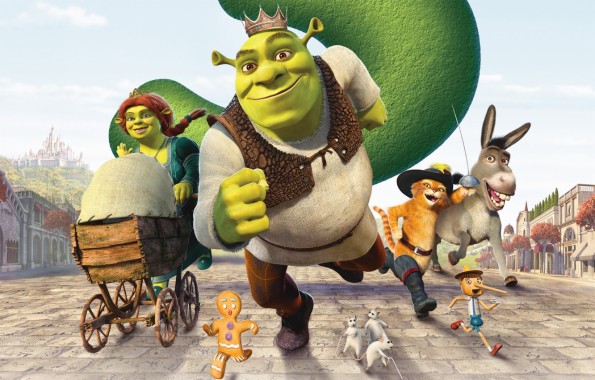 Photo Wallpaper Shrek, Cartoon, Crown, Stroller, Cookie, - 1332x850 ...