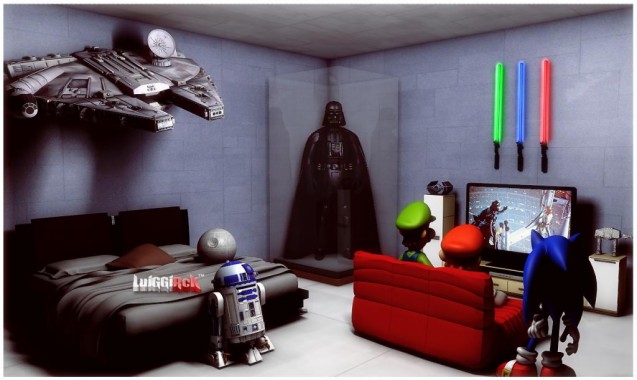 Star Wars Bedroom Wall - 1000x571 - Download HD Wallpaper - WallpaperTip