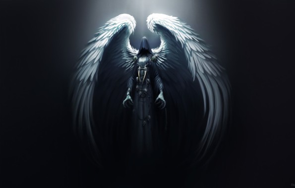 Photo Wallpaper Angel, Dark, Wings, Death, Goddess, - 1332x850 ...