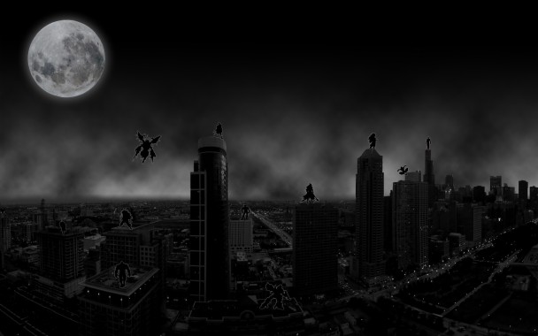 City Wallpaper - Dark Anime Background Scenery - 1920x1080 - Download ...