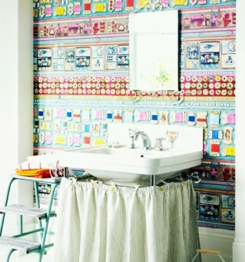 Funky Bathroom Wallpaper - Funky Bathroom Designs - 676x720 - Download