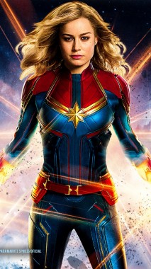 Captain Marvel Mobile Wallpaper With High-resolution - Captain Marvel ...