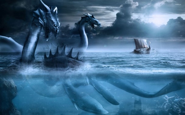 Sea Creature Wallpaper Data-src - Sea Of Monsters Background ...