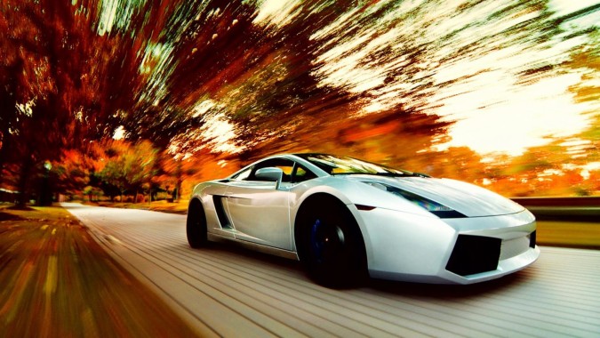 Lamborghini Moving At Full Speed Car Wallpapers Hi - Moving Car