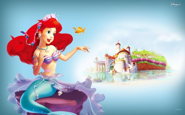 Cartoon Little Mermaid Under The Sea 19x1080 Download Hd Wallpaper Wallpapertip