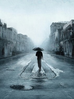 セピア色 風景の壁紙 Alone Man Walking In Rain 640x1136 Download Hd Wallpaper Wallpapertip