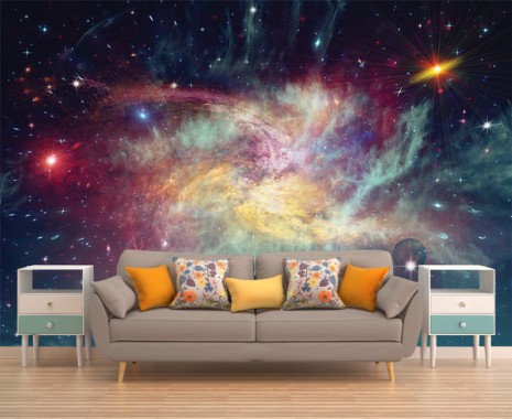 Colorful Space Nebula Mural Wallpaper - 900x675 - Download HD Wallpaper ...