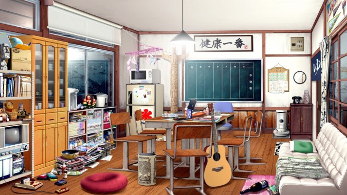 Anime Room, Kitchen, Inside The Building, Kotatsu, - Anime ...