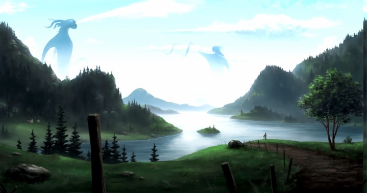 Anime Landscape Wallpaper 4k - 6112x2917 - Download HD Wallpaper