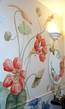 Flower Wall Mural Painting - 800x800 - Download HD Wallpaper - WallpaperTip