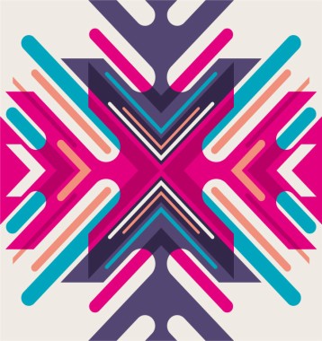 Colorful Symmetry Arrows Background Vector Vector Graphic - Объект В ...