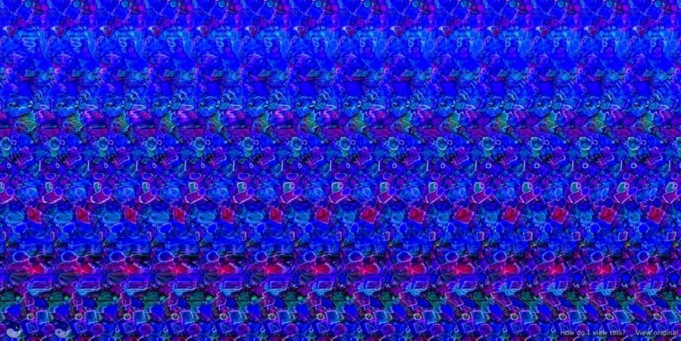 Christmas Magic Eye 3d - Electric Blue - 1920x1080 - Download HD