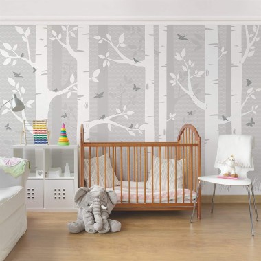 Nursery Feature Wall - 1500x1500 - Download HD Wallpaper - WallpaperTip