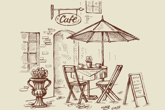 Vector De Café Callejero Diseños De Papel Tapiz Cafe 1500x1000 Wallpapertip 