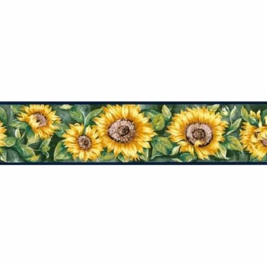 Navy Blue Sunflower Wallpaper Border - Sunflower Wallpaper Border ...