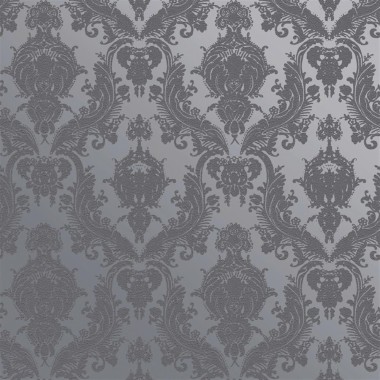 Damask Modern Classic Blue Light Grey Removable Wallpaper