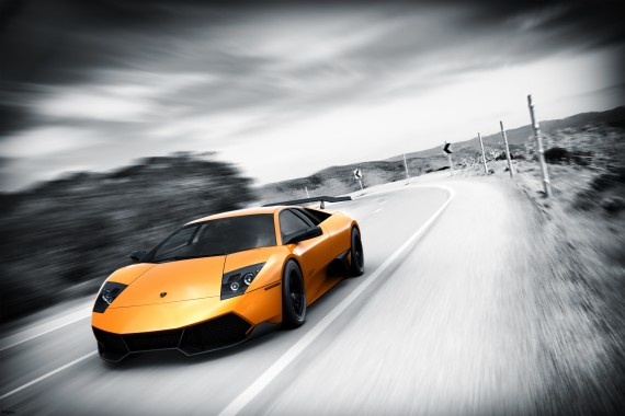 Lamborghini Moving At Full Speed Car Wallpapers Hi - Moving Car