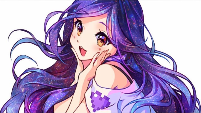 Galaxy Wallpaper Anime Girl gambar ke 16