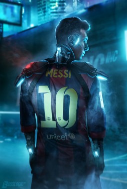 Neon Messi - 600x893 - Download HD Wallpaper - WallpaperTip