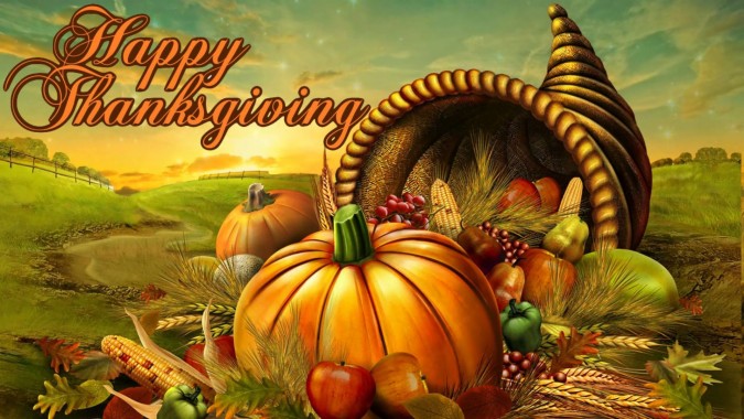 Happy Thanksgiving Cornucopia Clipart - 1600x900 - Download HD ...