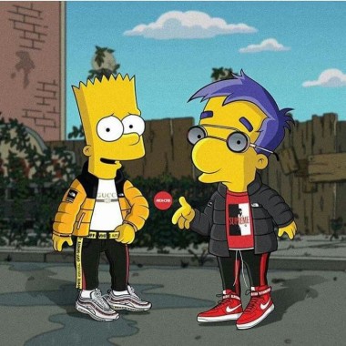 bart simpson off white