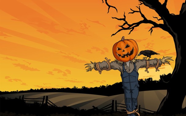 Scarecrow Wallpaper Halloween - 1600x1000 - Download HD Wallpaper ...