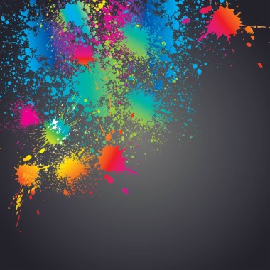 Colorful Splashed Paint Splatter Background - Background Splatter Paint ...