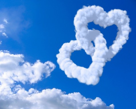 Love Related Wallpaper - Real Heart Cloud Background - 1280x1024 ...