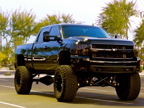 Awesome Truck Wallpapers Data-src - Lifted Black Chevy Truck ...